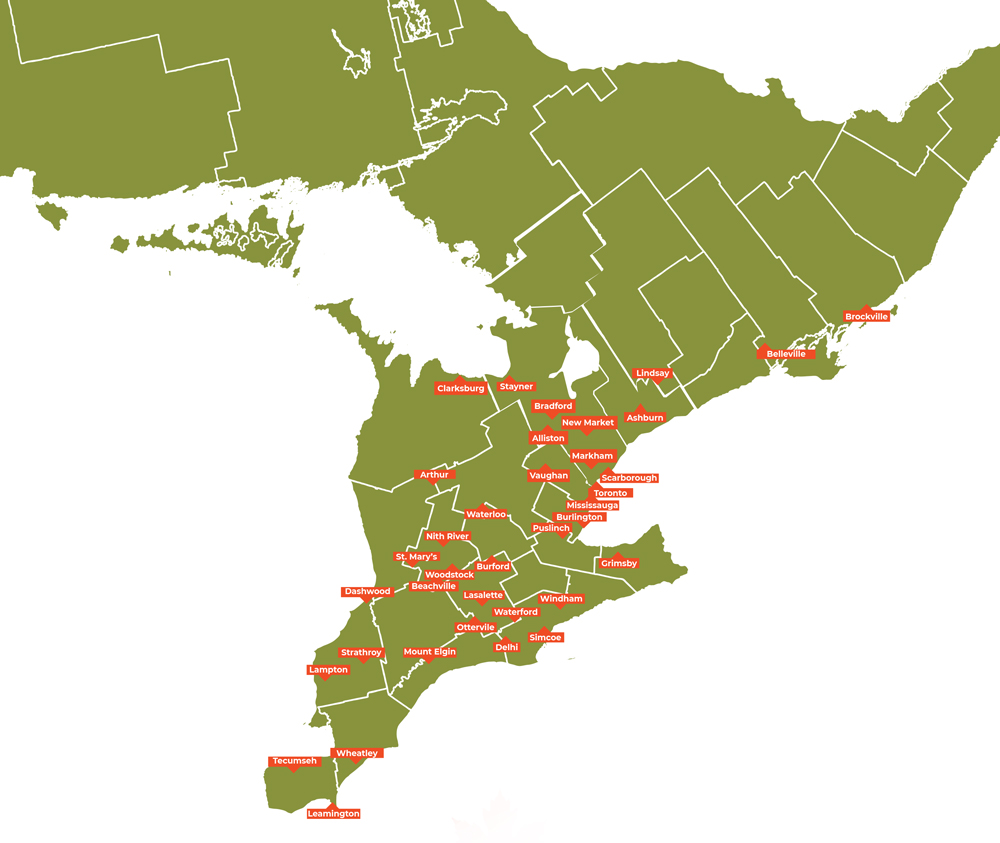 Map of Ontario
